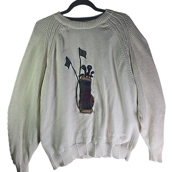 Vintage Hathaway Golf Sweater Mens XL Grandpacore Winter Cozy Holiday Fall - Picture 2 of 9